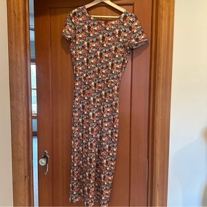 Sezane floral backless dress, size S